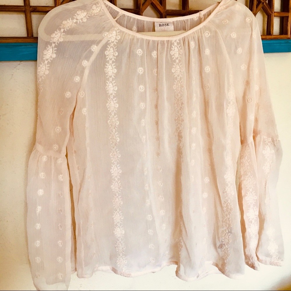 2/$20 🎈Knox Rose long sleeve gauzy boho top size xs